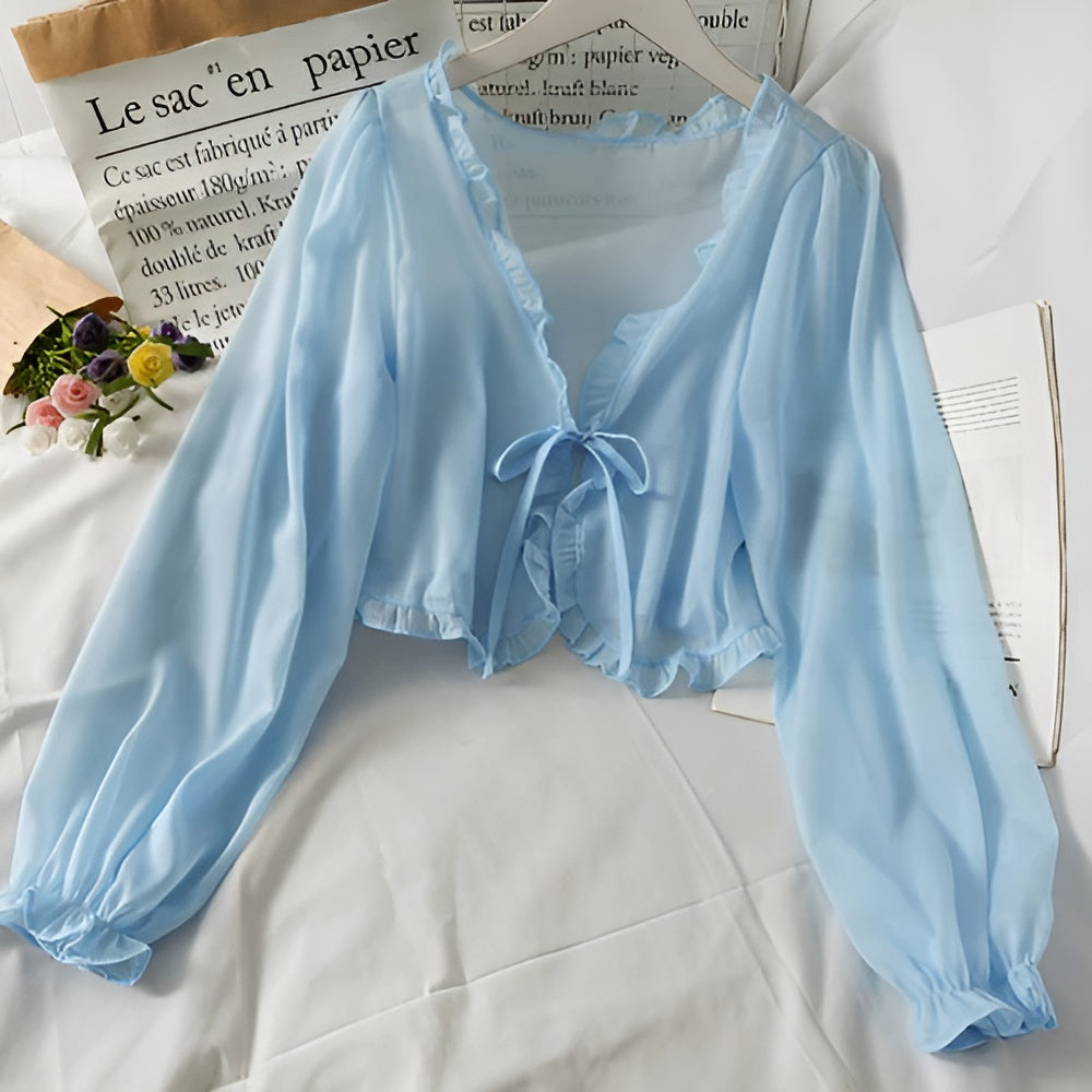 Celeste – Elegante Dames V-Hals Voorjaarsblouse