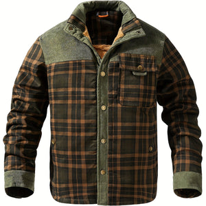 Calvoro – Gewatteerd Heren Flanellen Overhemd met Klassiek Ruitpatroon