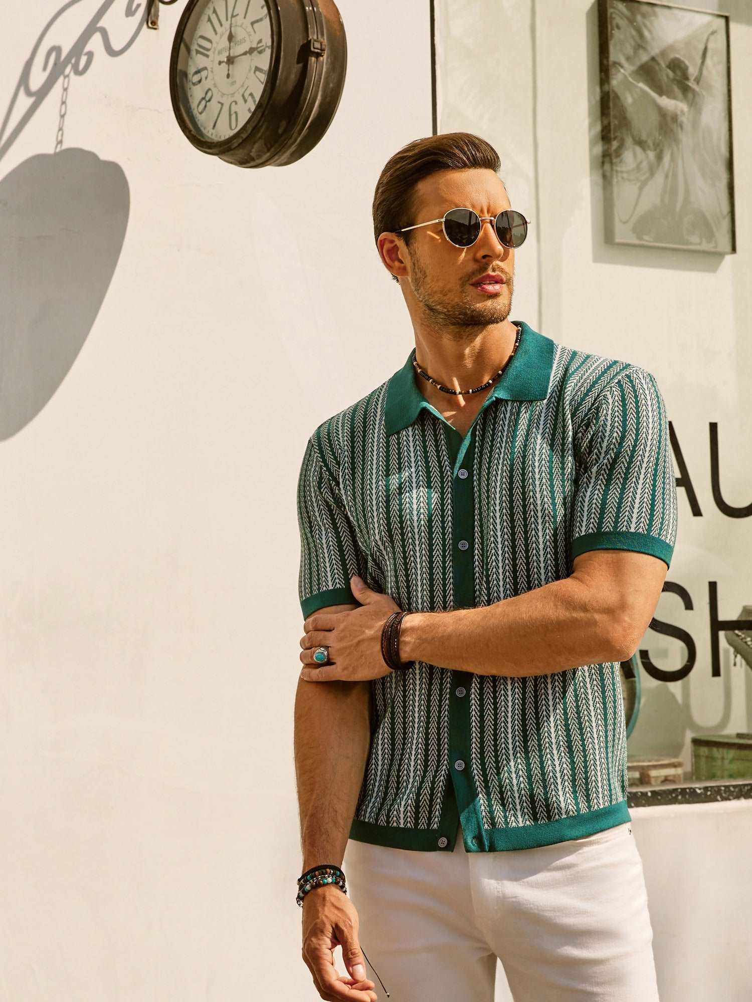 DanteBellini Emmett - Retro gestreept overhemd voor heren