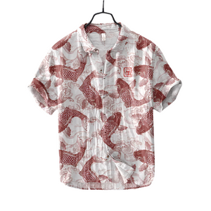 Marini – Ocean Breeze Heren Overhemd met Visprint