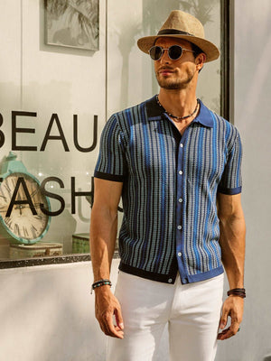 DanteBellini Emmett - Retro gestreept overhemd voor heren