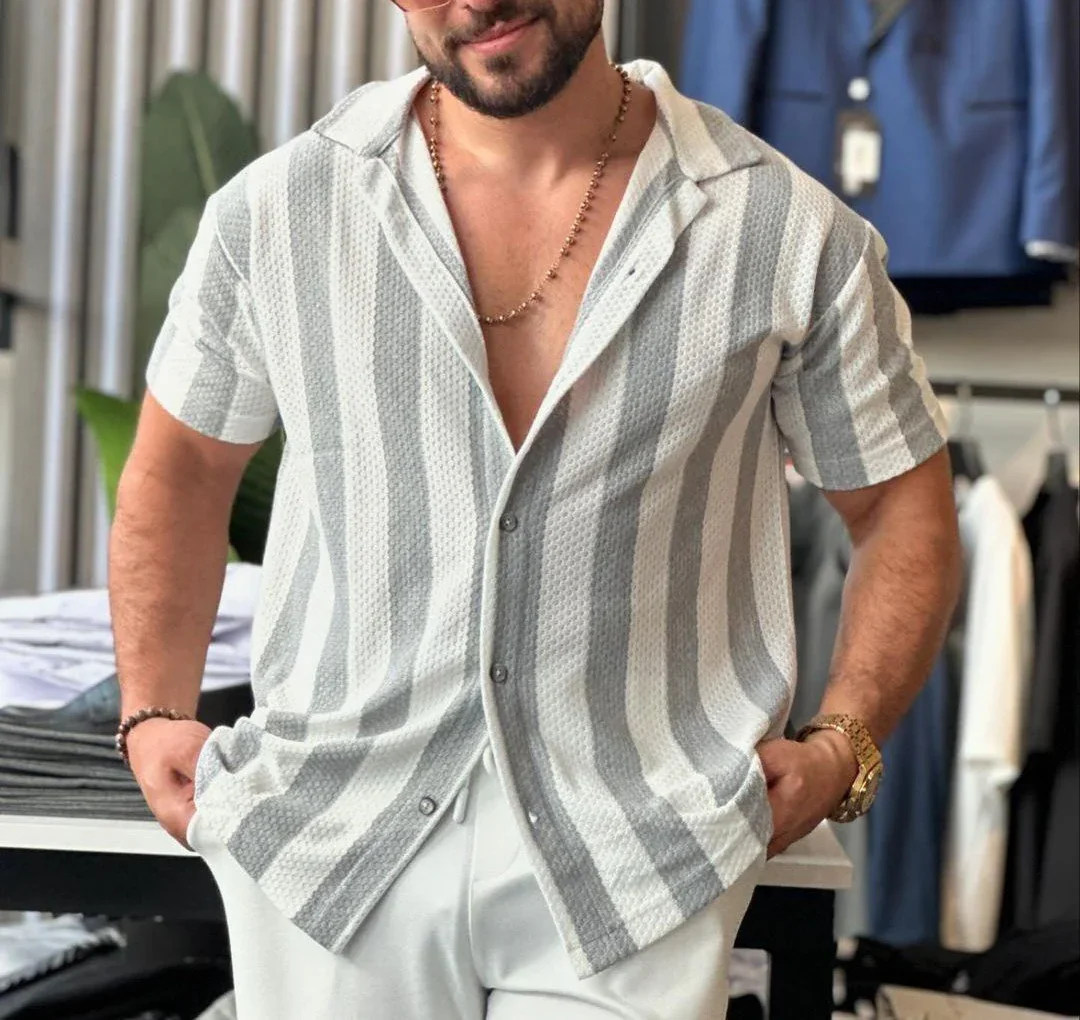 ChiaraMarino™ Streep Korte Mouw