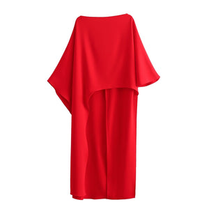 LucaFerrelli Lange Cape Blouse Voor Vrouwen