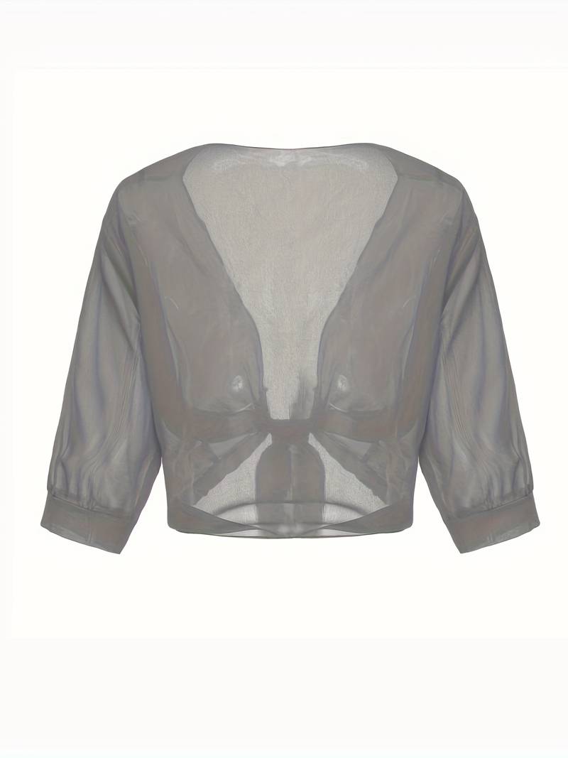 Sofia – Open Voorzijde Dames Blouse voor de Lente
