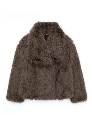 Sofia – Luxe Faux Fur Winterjas voor Dames