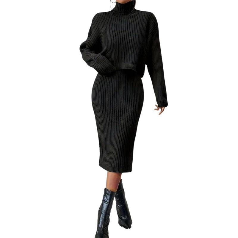 Isabella – Gebreide Twee-Delige Jurkenset voor Dames