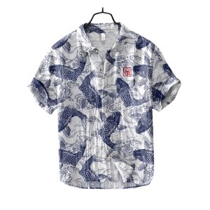 Marini – Ocean Breeze Heren Overhemd met Visprint