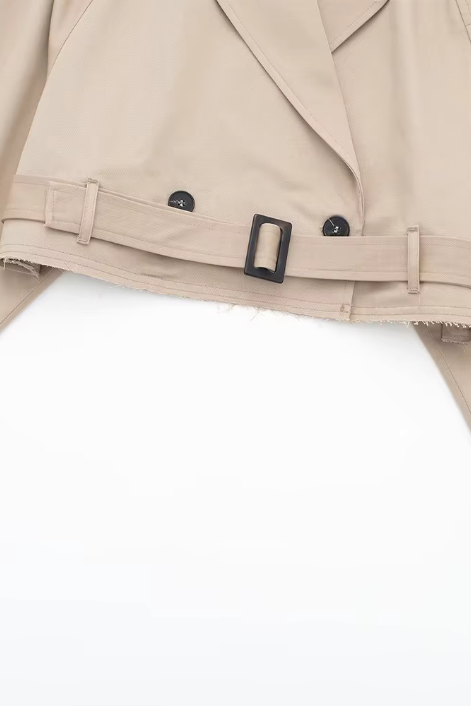 IsabellaCorvetti Cropped Belted Trenchcoat voor dames
