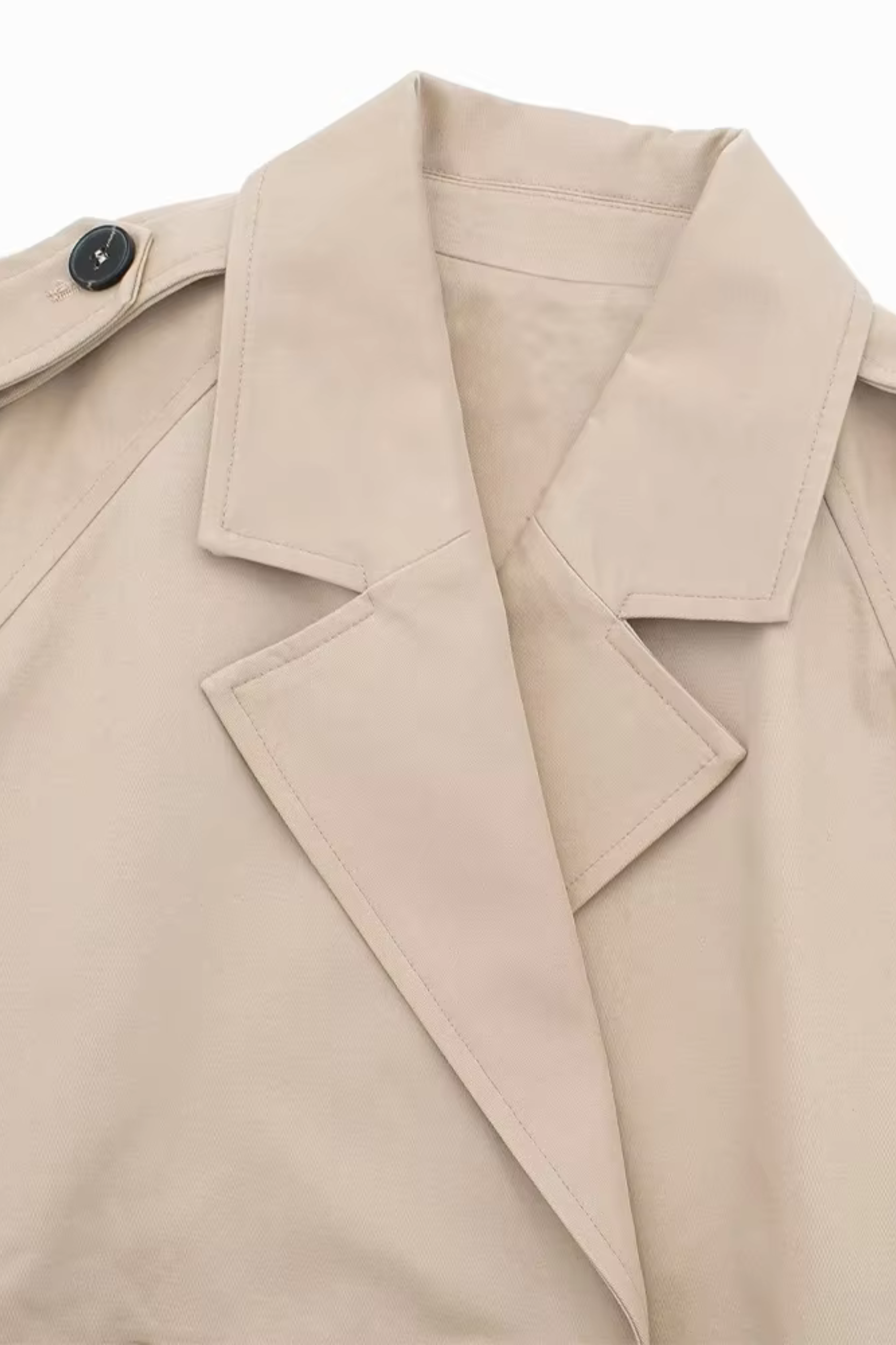 IsabellaCorvetti Cropped Belted Trenchcoat voor dames