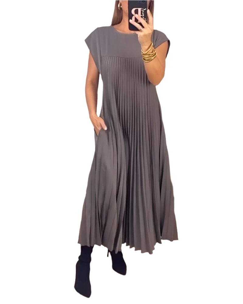 Chiara – Tijdloos Comfort Dames Midi Jurk