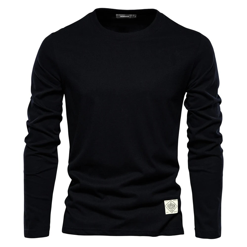 Leonardo – Klassiek Heren Longsleeve Shirt met Ronde Hals
