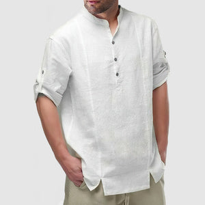 DavideFontana Heren mouw Henley shirt