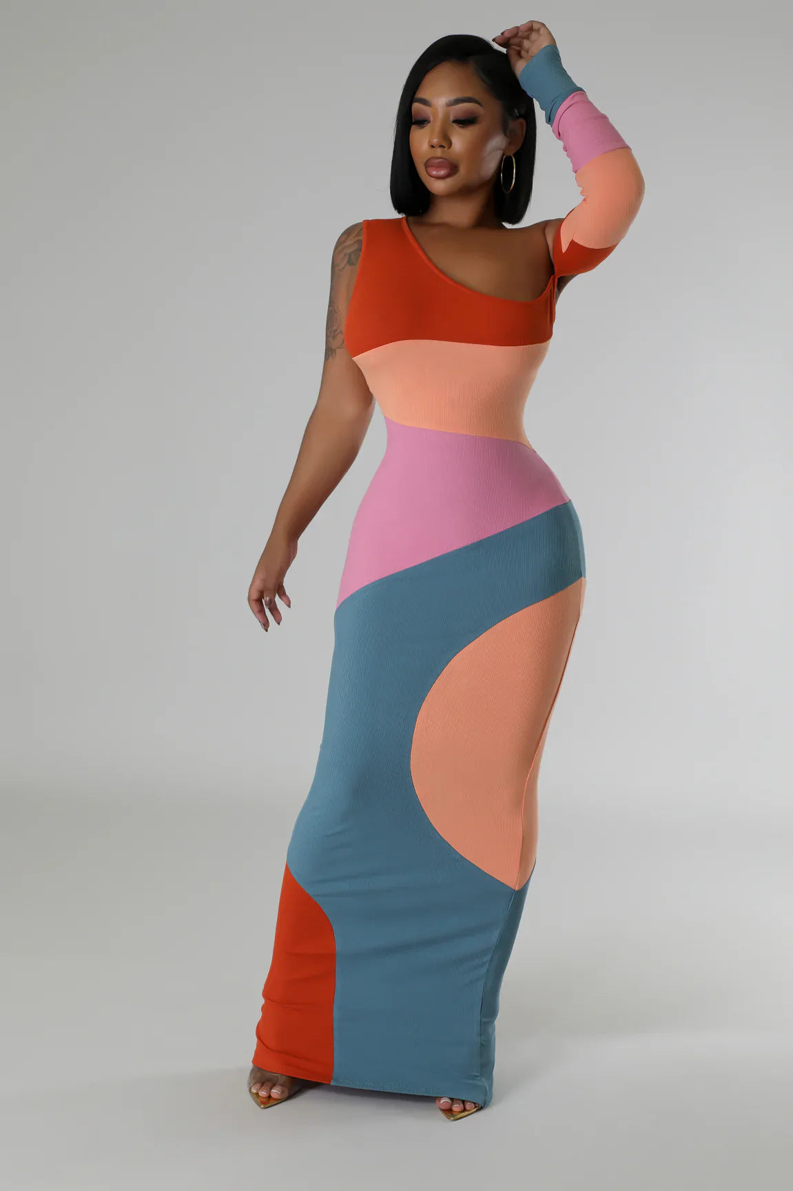 CarlottaBianchi Abstracte Maxi-jurk