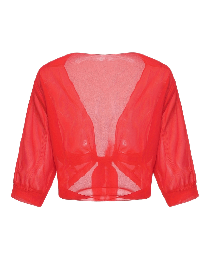 Sofia – Open Voorzijde Dames Blouse voor de Lente