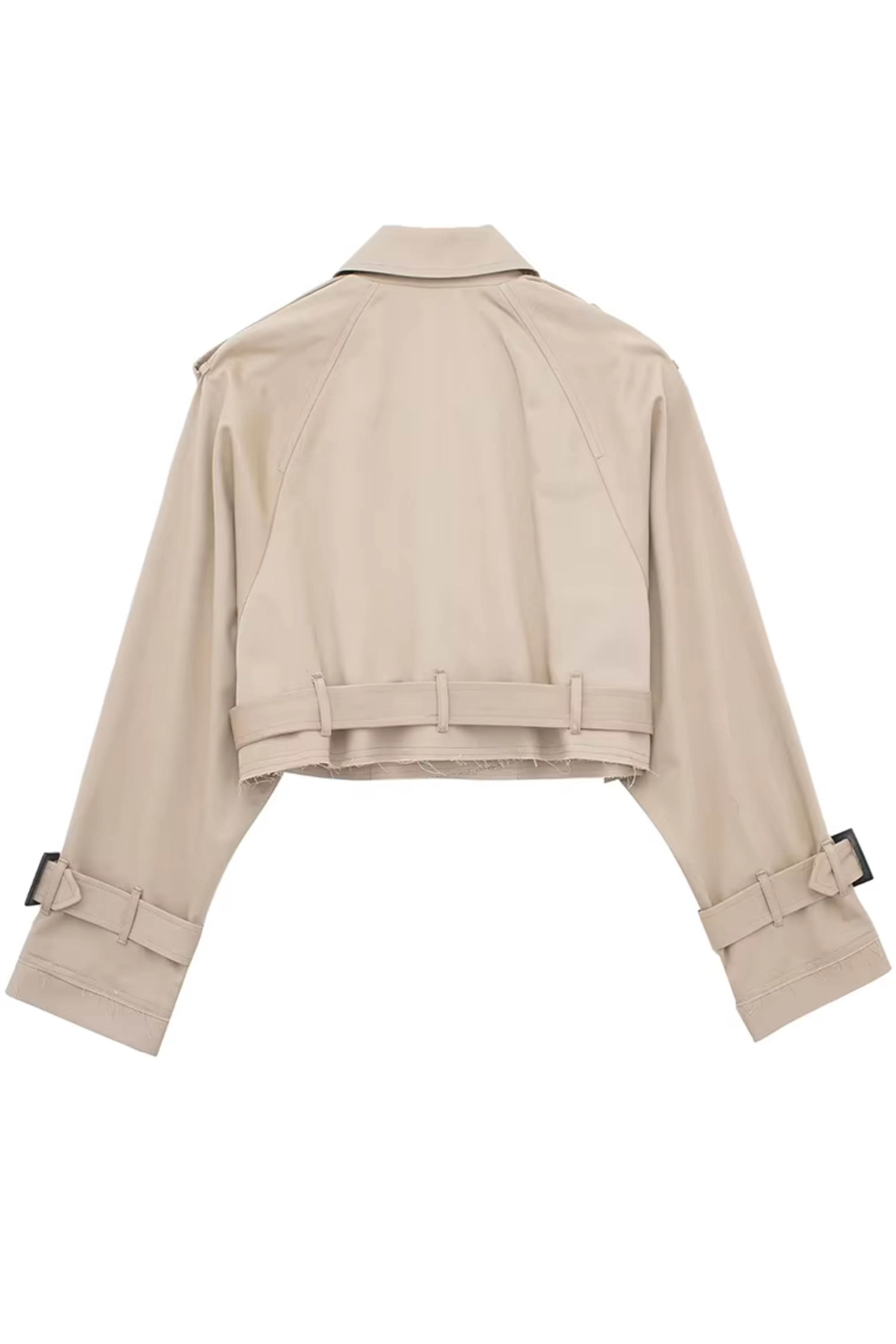 IsabellaCorvetti Cropped Belted Trenchcoat voor dames