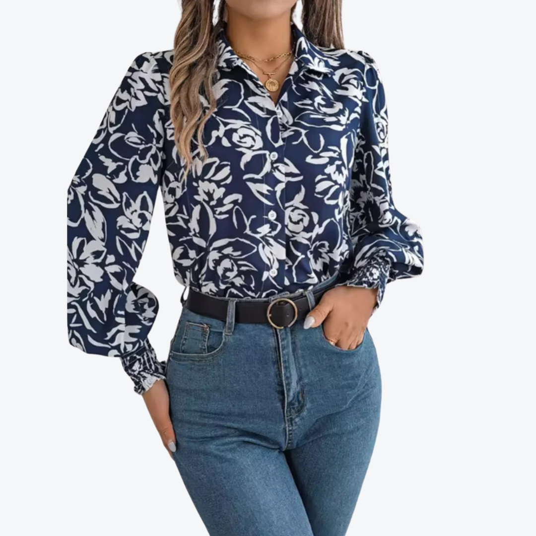 Chiara – Losvallende Blouse voor Dames met Dag-en-Nachtstijl