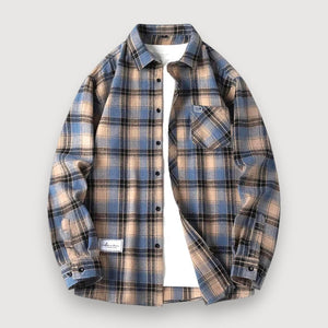 CarloZanetti Geruit Flanellen Overhemd voor Heren