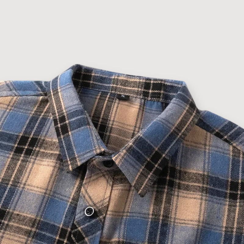 CarloZanetti Geruit Flanellen Overhemd voor Heren