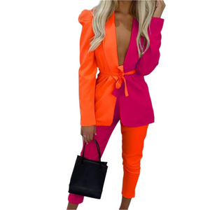 Lucia – Kleurcontrast Dames Blazer