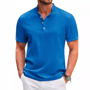 CarloGhiraldi Heren-T-shirt met opstaande kraag