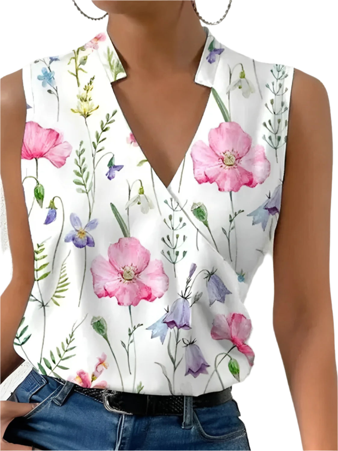 Giulia – Losvallende Damesbloes met Bloemenprint