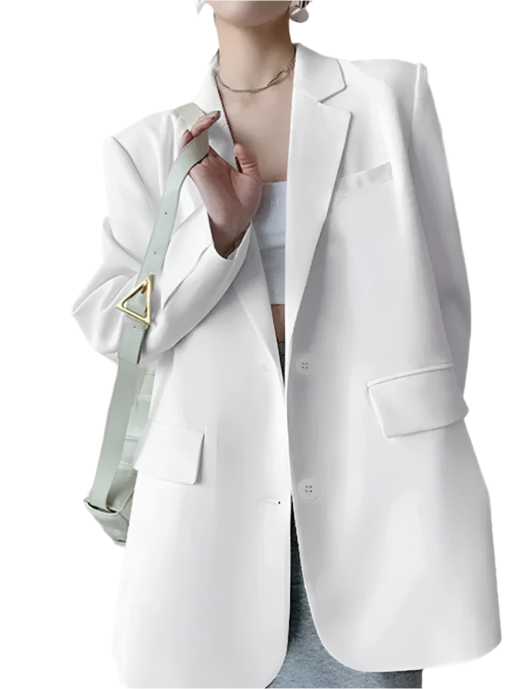 Isabella – Getailleerde Lange Blazer voor Dames met Enkelsluiting