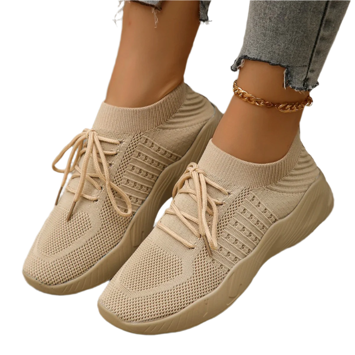 Gabriella – Ademend Dames Sneakers van Gebreid Mesh
