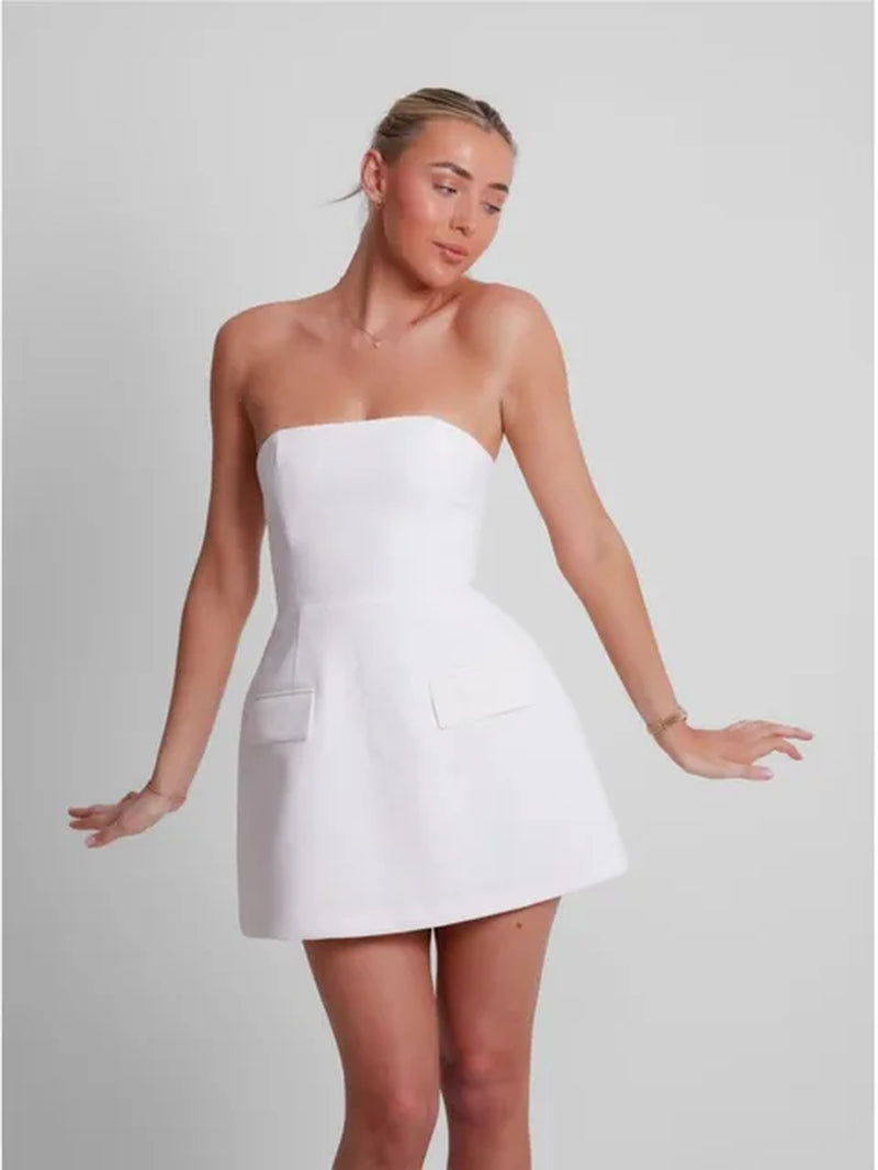 TascaElegante Strapless Zakken Jurk