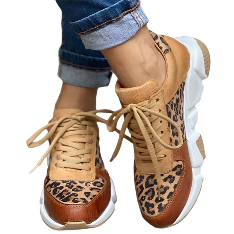 Clara – Stijlvolle Dames Sneakers met Luipaardprint