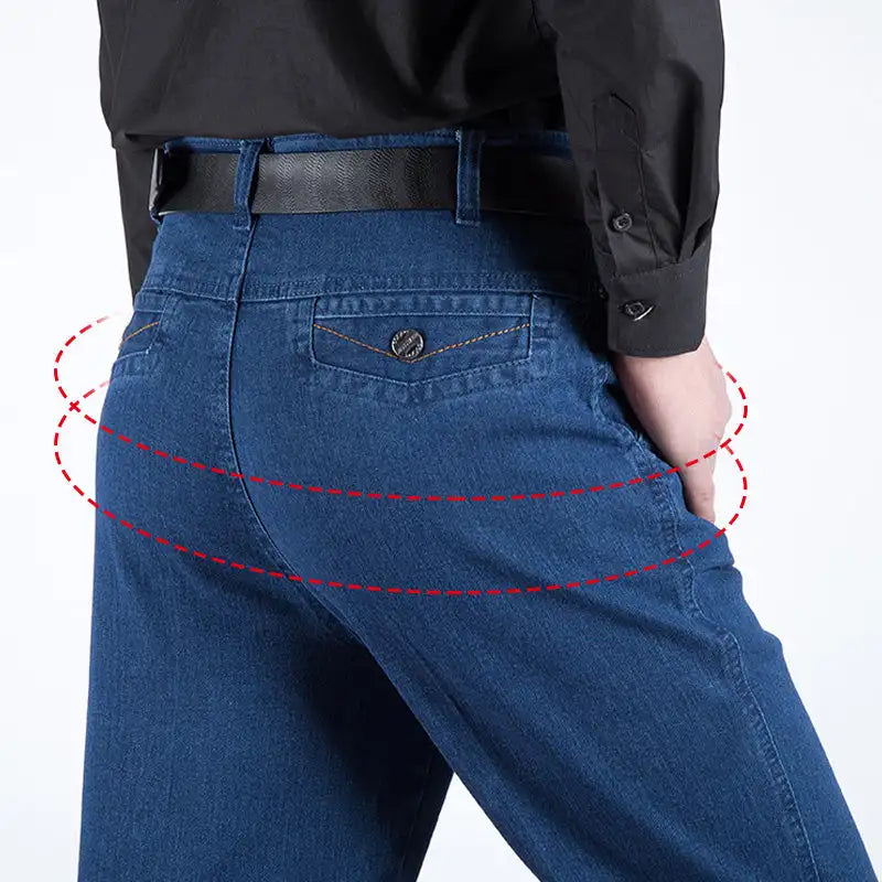LucaMarini Rechte Jeans met hoge taille voor heren