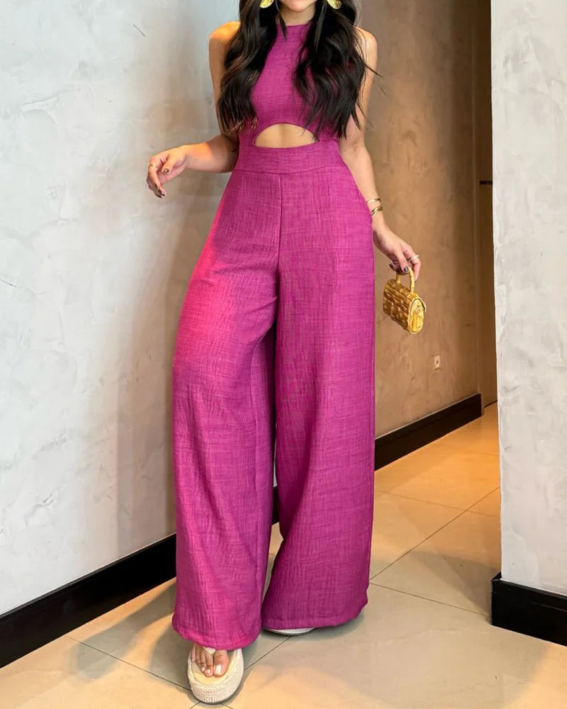 Serena – Mouwloze Dames Jumpsuit met Stijlvolle Details