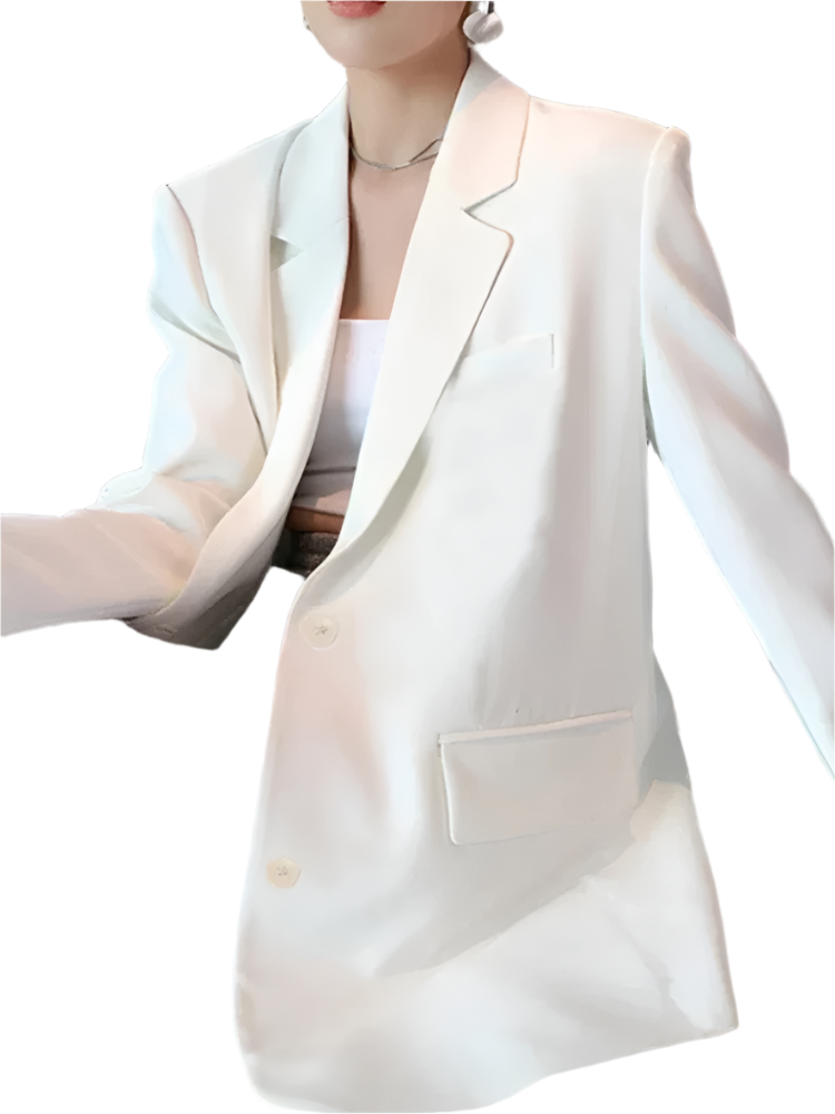 Isabella – Getailleerde Lange Blazer voor Dames met Enkelsluiting