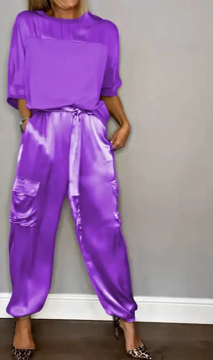 LiscioLux Glad Satijn Set