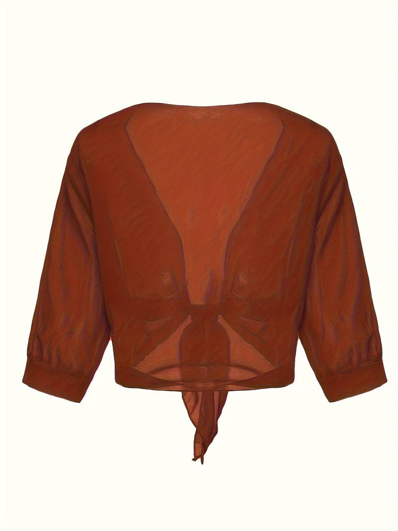 Sofia – Open Voorzijde Dames Blouse voor de Lente