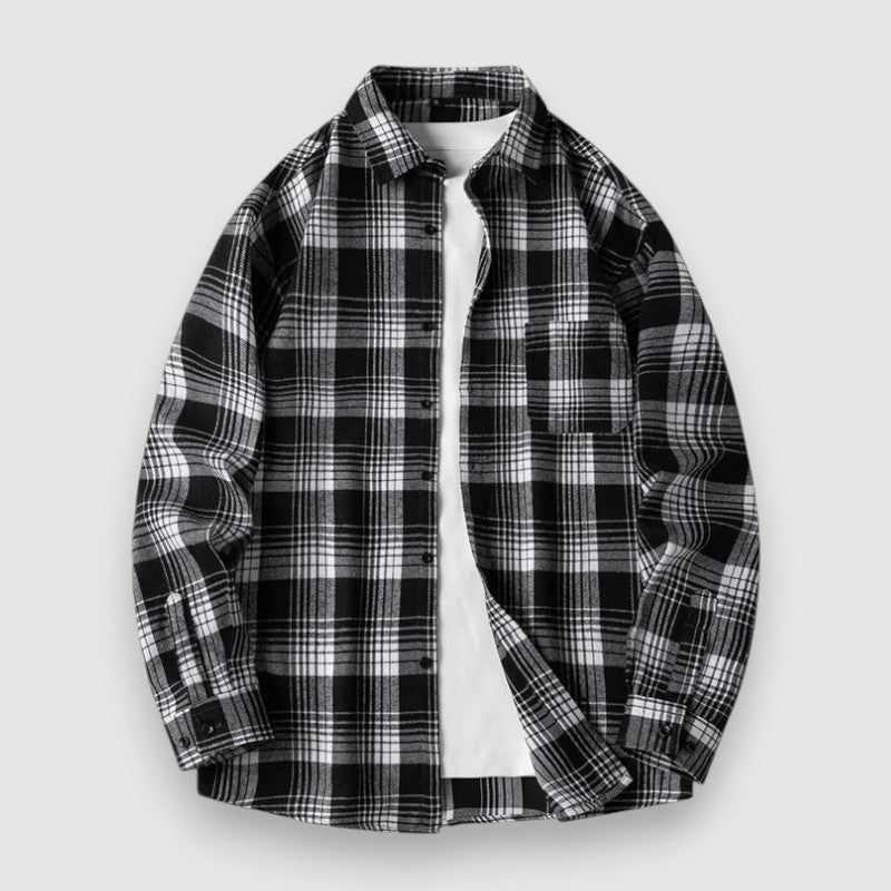 CarloZanetti Geruit Flanellen Overhemd voor Heren