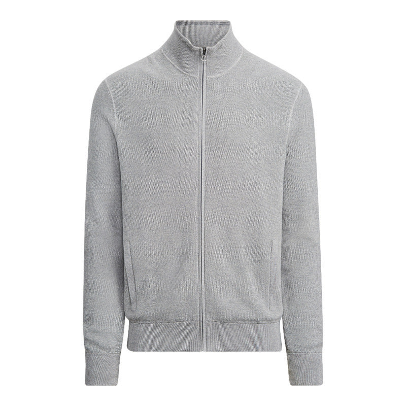 Lorenzo – Slim-Fit Heren Katoenen Trui met Rits