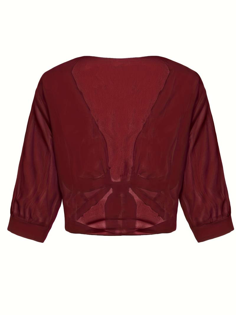 Sofia – Open Voorzijde Dames Blouse voor de Lente