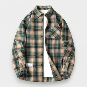 CarloZanetti Geruit Flanellen Overhemd voor Heren