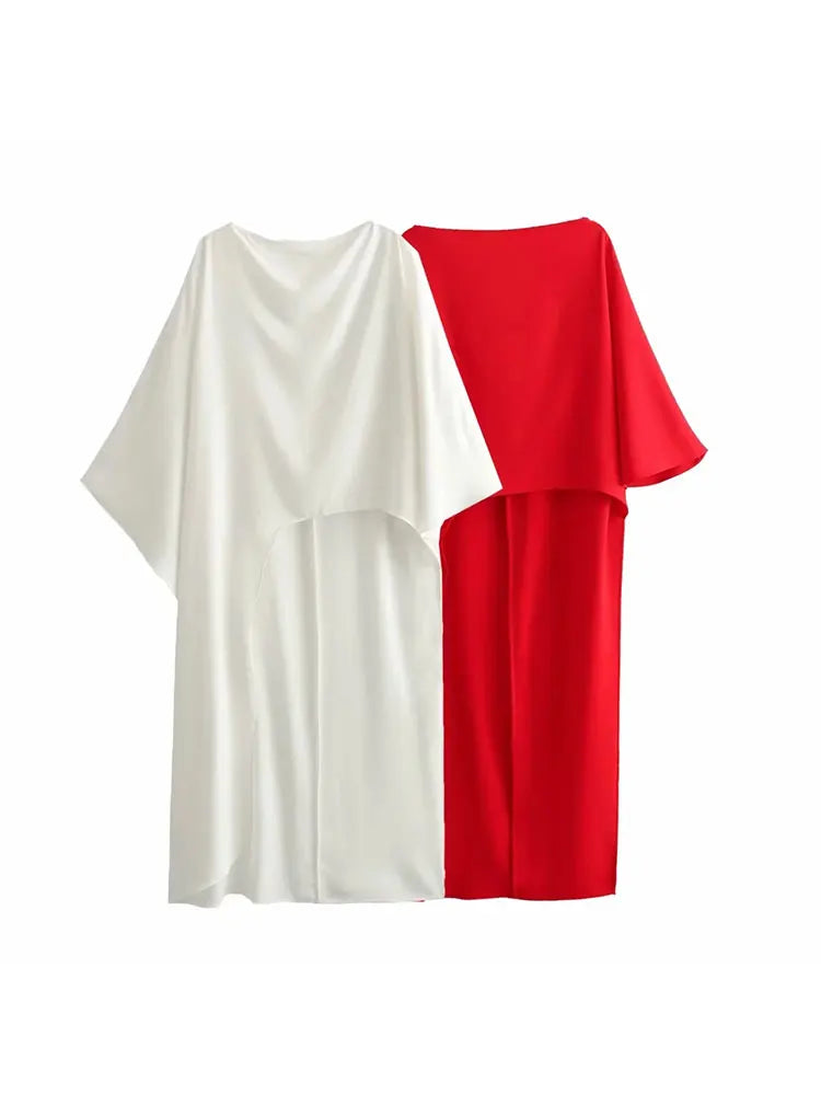 LucaFerrelli Lange Cape Blouse Voor Vrouwen