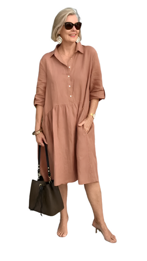 LaraMarinelli Linnen Casual Jurk