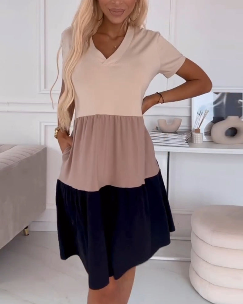 Isabella – Dames Zomerkleed met Kleurvlakken