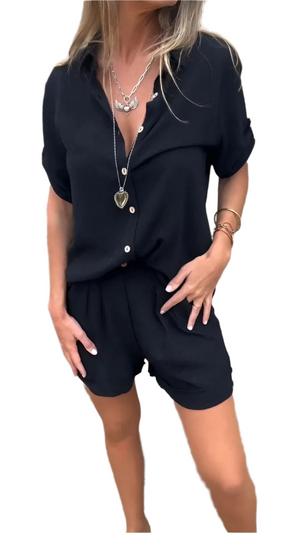 Isabella – Let Damesæt med Bluse og Shorts