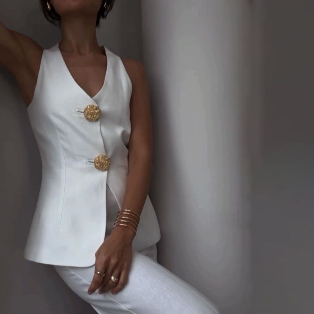 Isabella – Getailleerd Dames 2-Delig Gilet & Broek Set