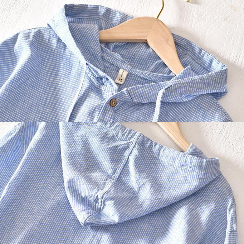 VittorioLupo Heren Shirt Met Lange Mouw Met Hoodie Voor Heren