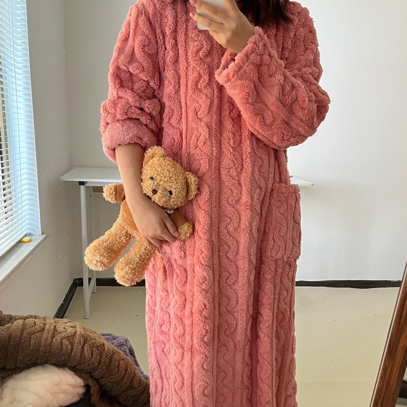 Corallo Winter koraal fluwelen homewear