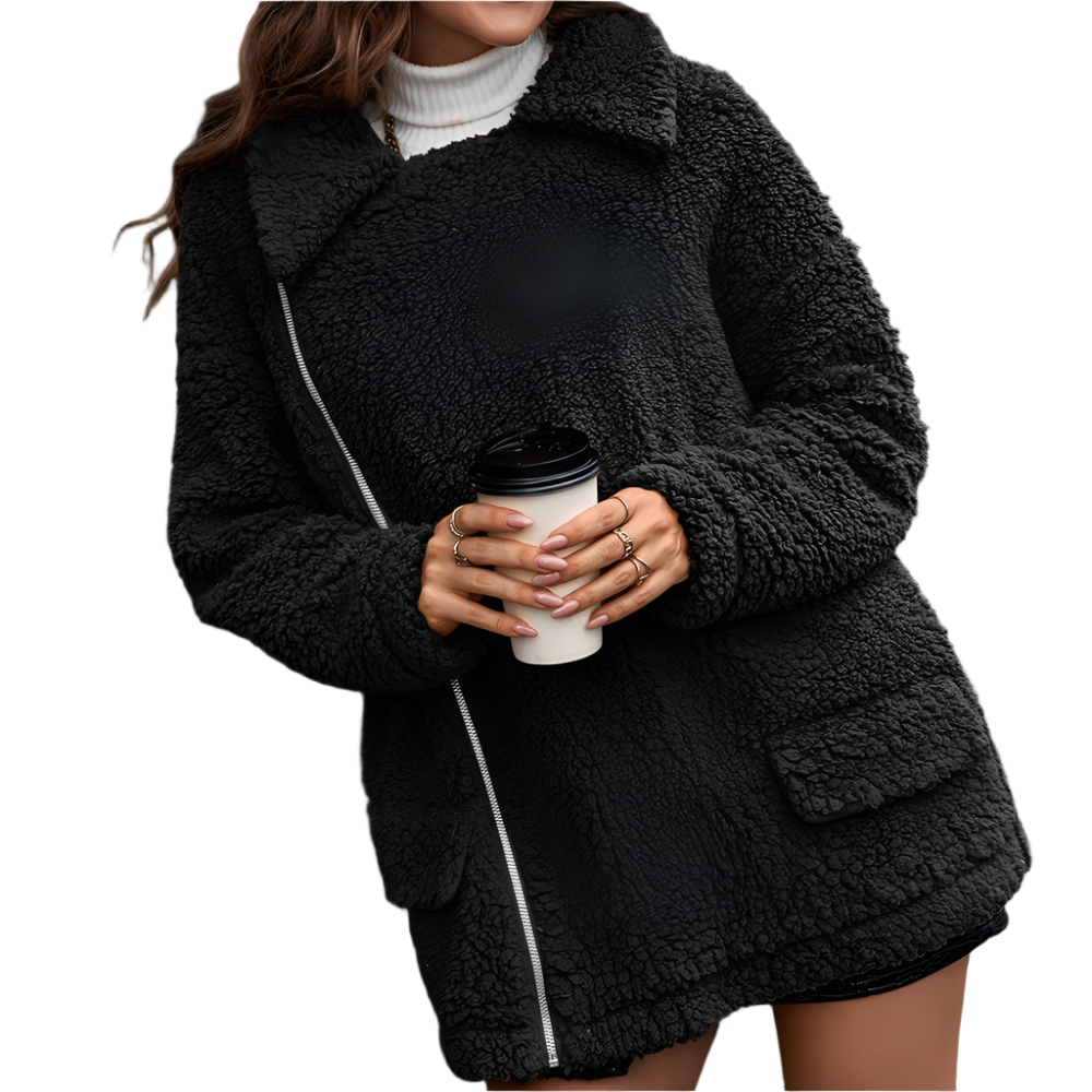 Camille – Zachtgevoerde Dames Fleece Jas met Rits