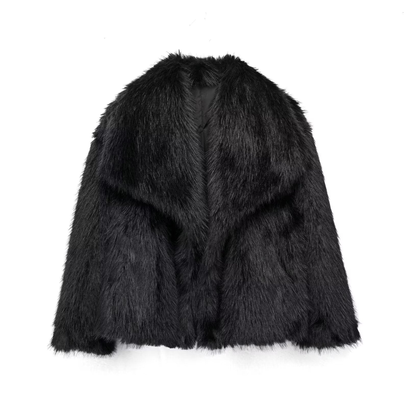 Isabella – Dames Plush Winterjas met Chique Reverskraag