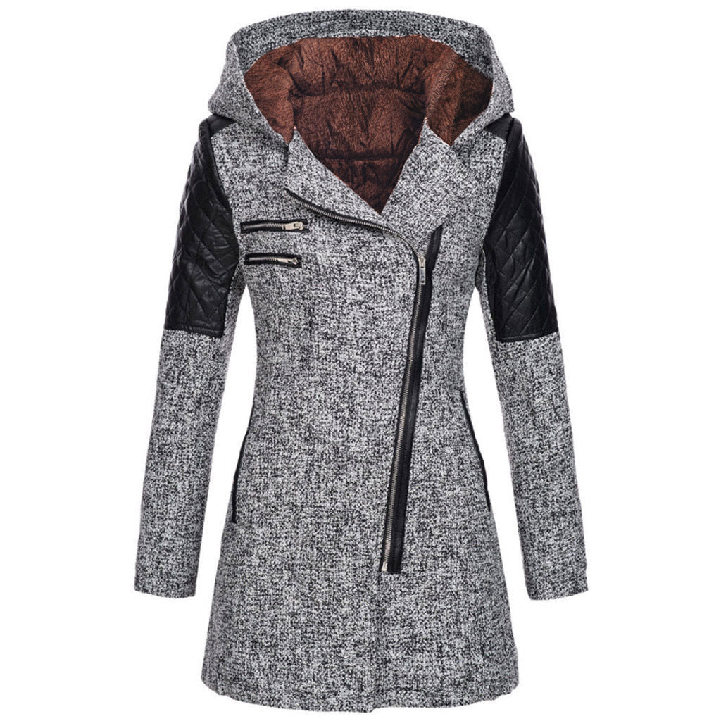 Rosemary – Elegante Winterjas voor Dames met Optie voor Fluwelen Capuchon