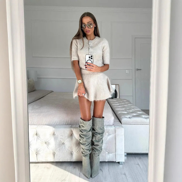 Sophia – Luxe Wolblend Co-Ord Set voor Dames