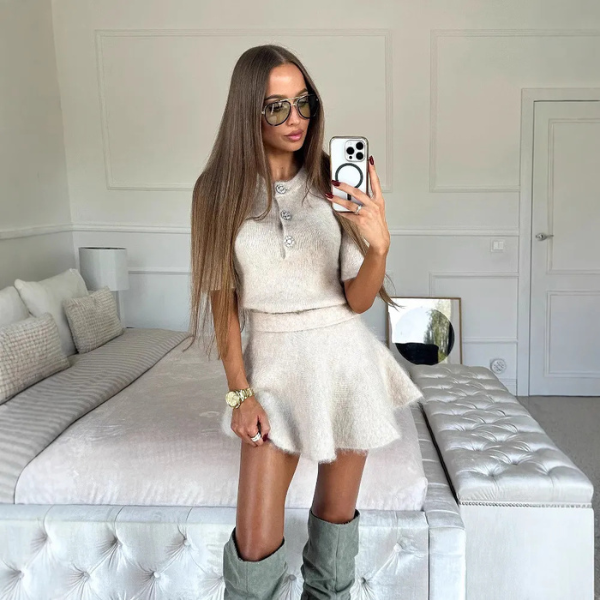 Sophia – Luxe Wolblend Co-Ord Set voor Dames